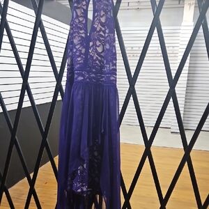 Morgan & Co. Deep Purple Backless Dress